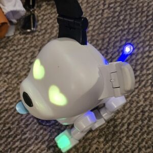 White Interactive Robot Pet Headset Accessory